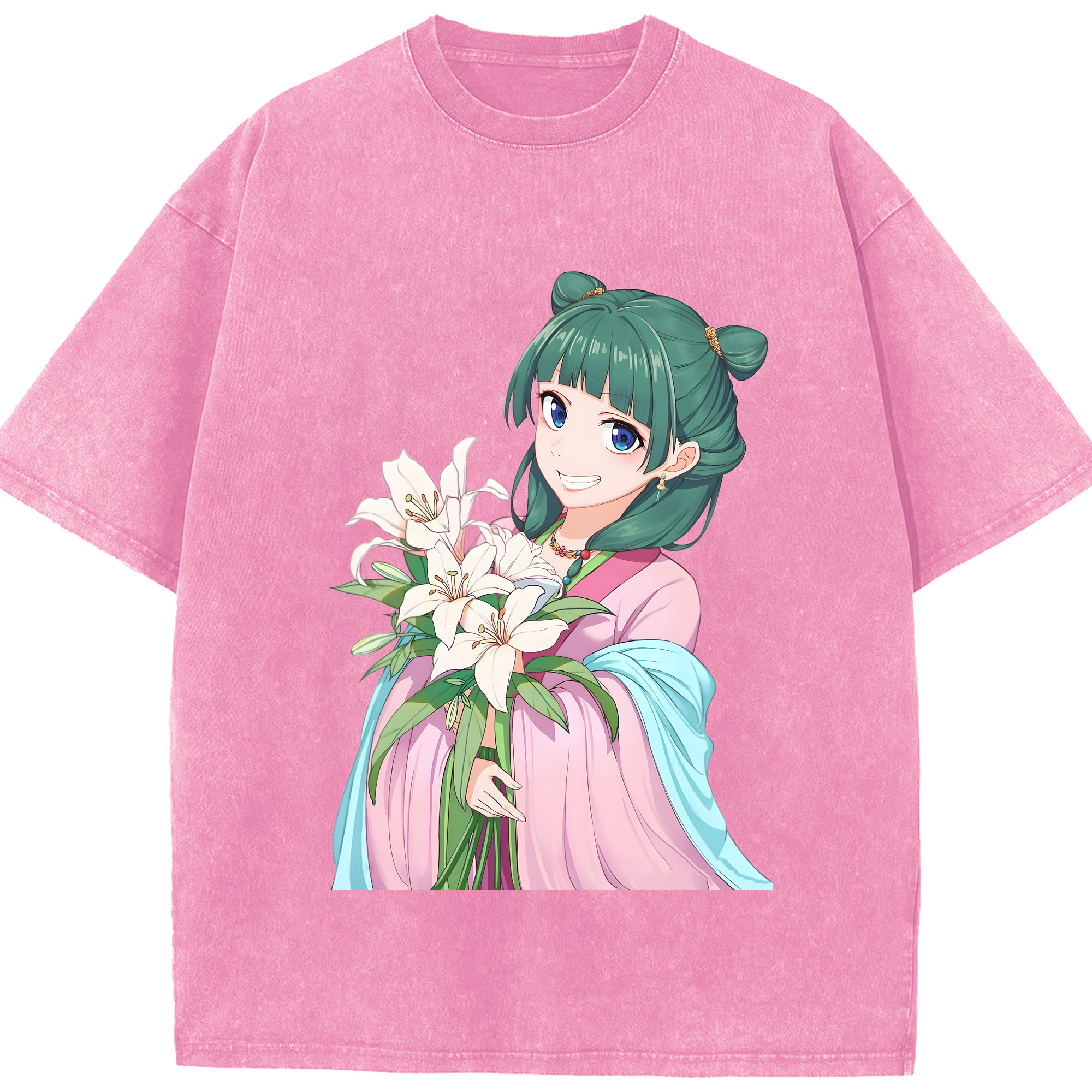 （画像用） 薬屋のひとりごと The Apothecary Diaries 綿100% ヴィンテージ風 半袖Tシャツ（フロントプリント）